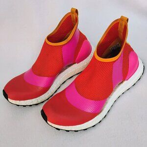 adidas Women's Bright Orange and Pink Sneakers